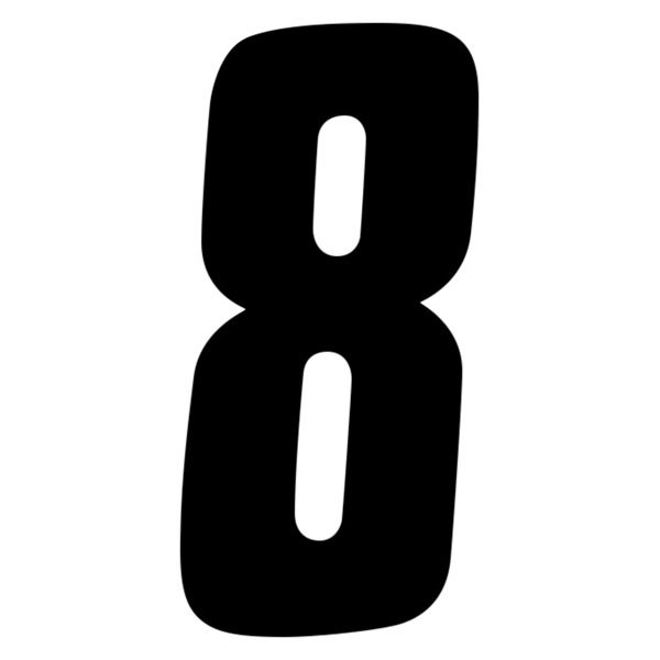 Factory Effex® - FX Factory Style Black Numbers "8"