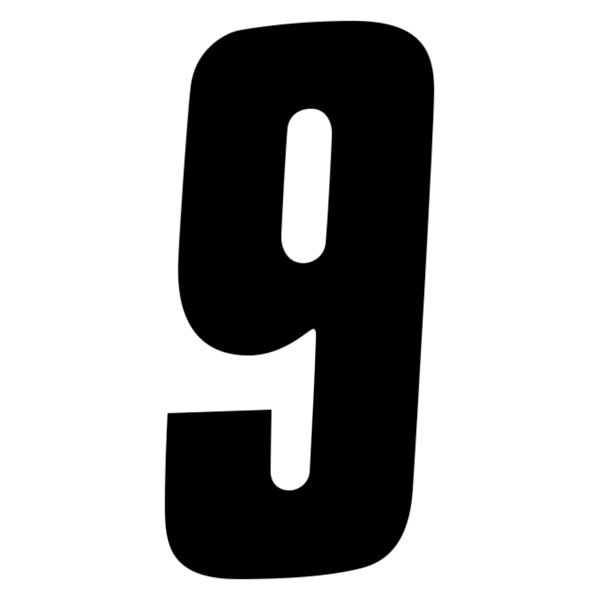 Factory Effex® - FX Factory Style Black Numbers "9"