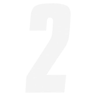 Factory Effex® - FX Factory Style White Numbers "2"