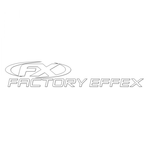 Factory Effex® - FX Horizontal Style White Window Die-Cut Sticker