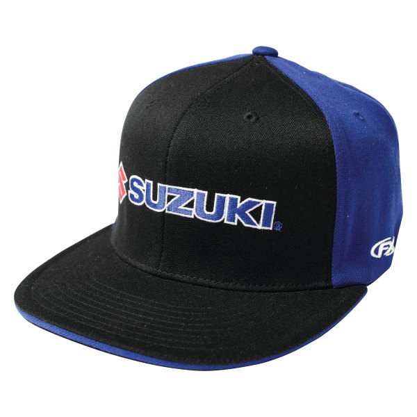 Factory Effex® - Suzuki Team Flex-Fit Hat (Large/X-Large, Black/Blue)