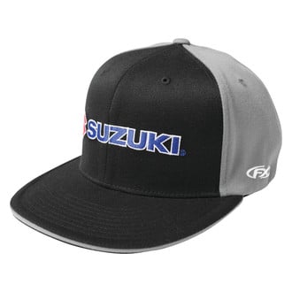 Factory Effex® - Suzuki Team Flex-Fit Hat (Small/Medium, Black/Gray)