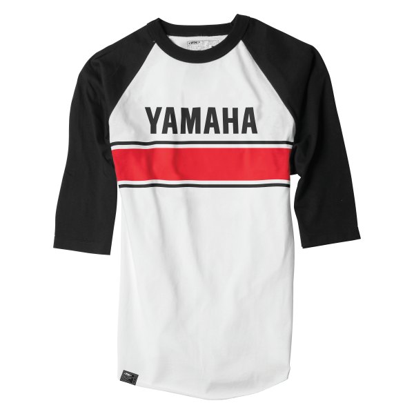 Factory Effex® - Yamaha Vintage Baseball Men's T-Shirt (X-Large, White/Black)