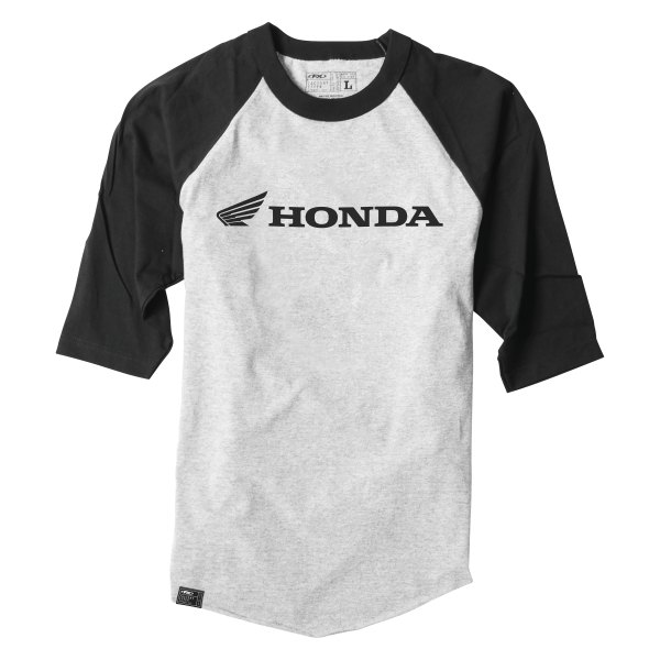 Factory Effex® - Honda Baseball Men's T-Shirt (Medium, Black/Heather Gray)