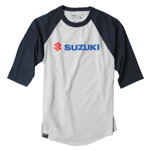 Factory Effex® - Suzuki Baseball Men's T-Shirt (Medium, Navy/Heather Gray)