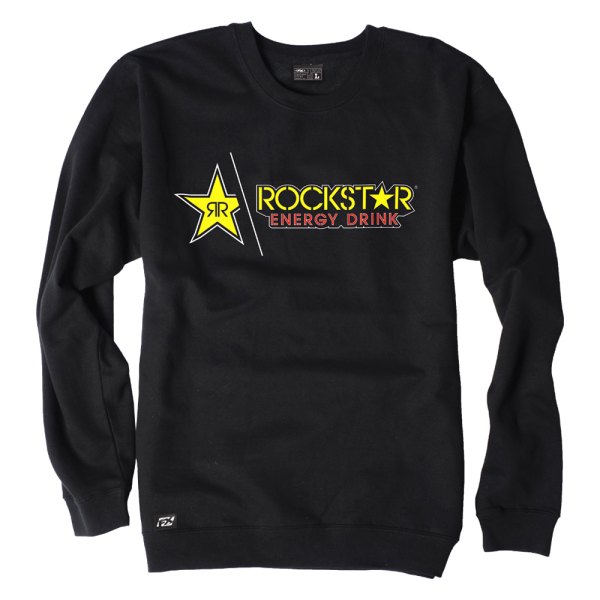 Factory Effex® - Rockstar Split Crew Men's Sweatshirt (2X-Large, Black)