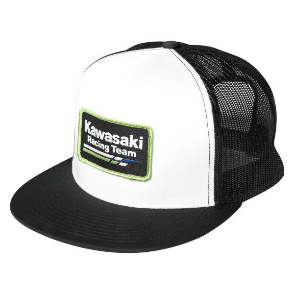 Factory Effex® - Kawasaki Style Snapback Hat (One Size, White/Black)