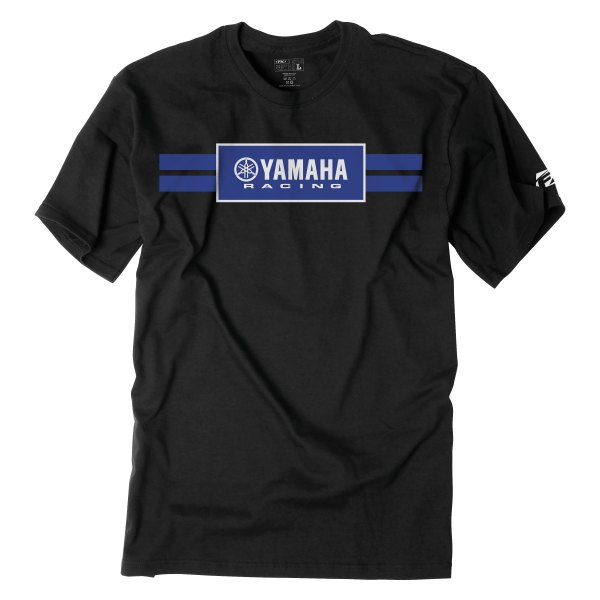 Factory Effex® - Yamaha Racing Stripes Men's T-Shirt (Medium, Black)