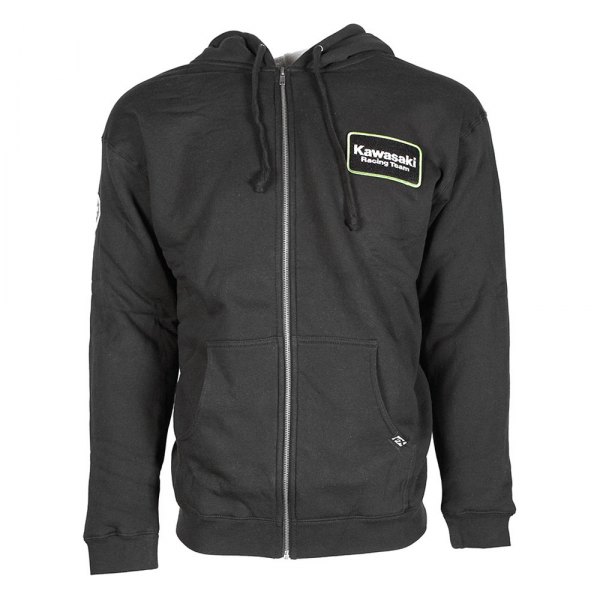Factory Effex® - Kawasaki Sherpa Zip-Up Men's Sweatshirt Hoody (2X-Large, Black Natural)