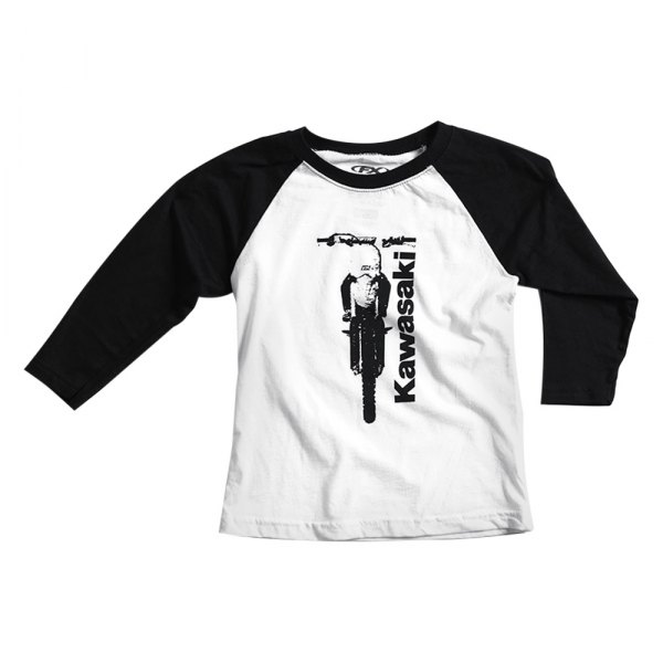Factory Effex® - Kawasaki Bike Baseball Youth T-Shirt (Small, Black/White)