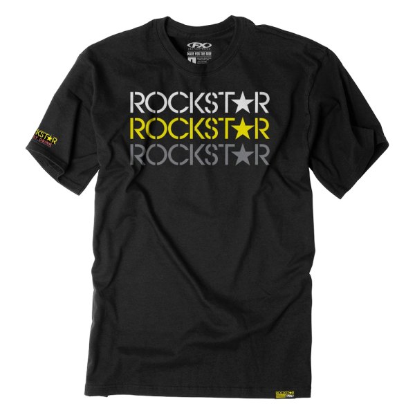 Factory Effex® - Rockstar Three-Peat Men's T-Shirt (Large, Black)