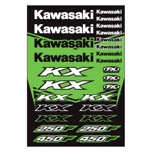 Factory Effex® - Kawasaki KX Style OEM Sticker Sheet