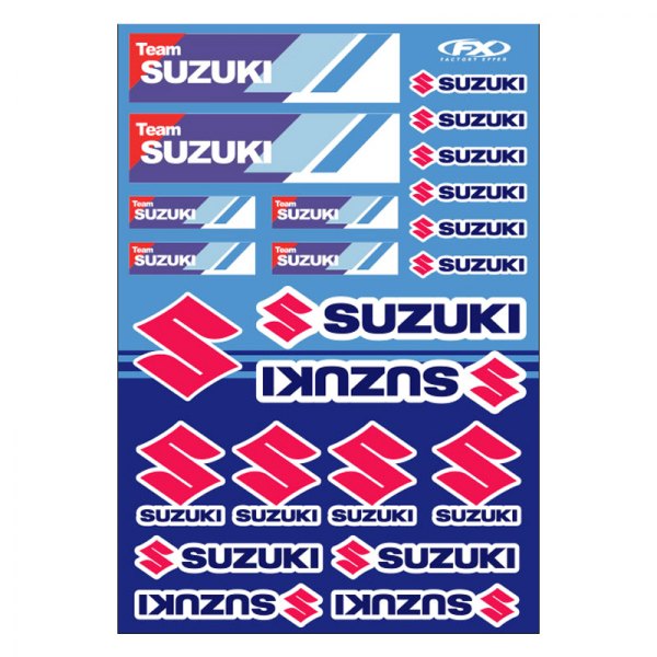 Factory Effex® - Suzuki Racing Style OEM Sticker Sheet