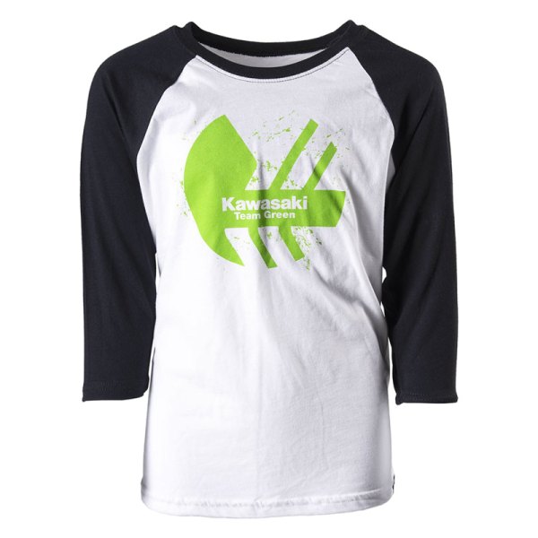 Factory Effex® - Kawasaki Cased Baseball Youth T-Shirt (Small, Black/White)