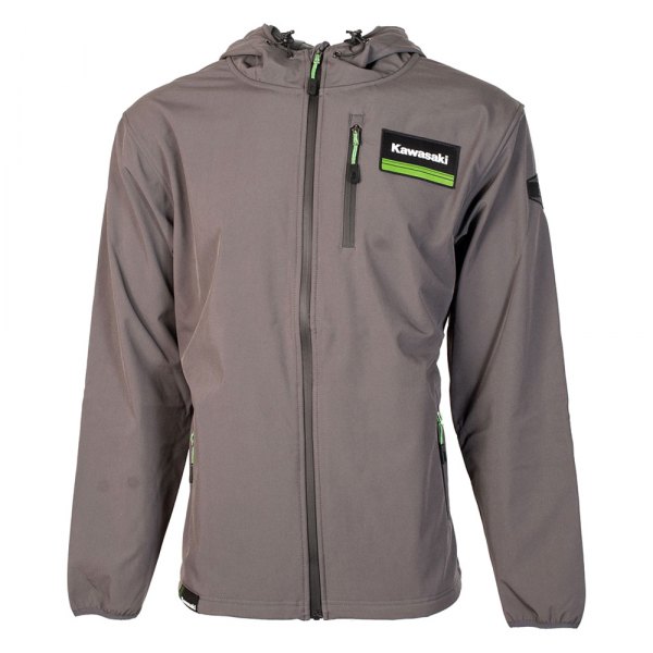 Factory Effex® - Kawasaki Soft-Shell Jacket (Medium, Charcoal Gray)