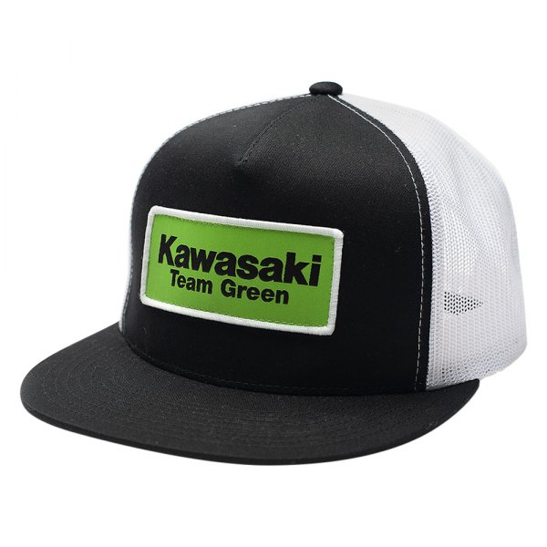 Factory Effex® - Kawasaki Team Green Snapback Hat (One Size, Black/White)