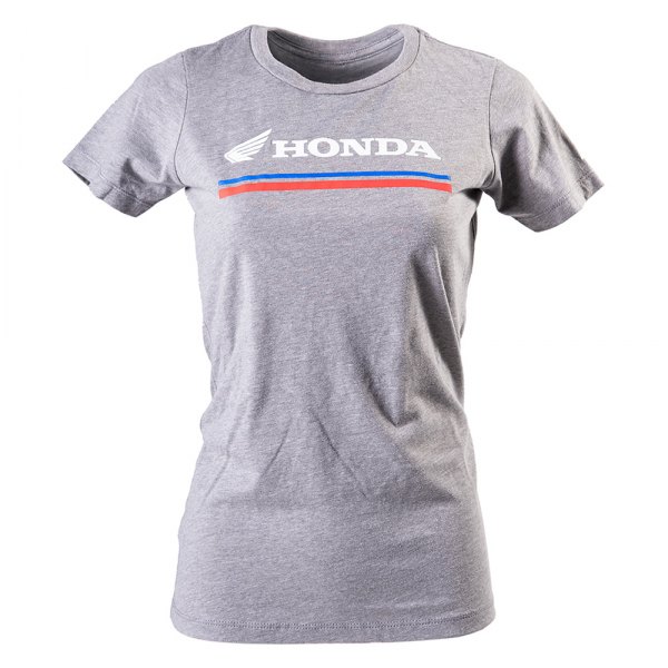 Factory Effex® - Honda Stripes Women's T-Shirt (Small, Dark Heather Gray)