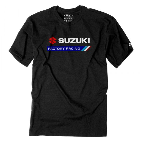 Factory Effex® - Suzuki Factory Racing Men's T-Shirt (Medium, Heather Black)