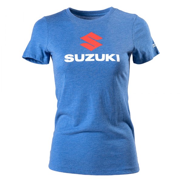 Factory Effex® - Suzuki Stripes Women's T-Shirt (Small, Heather Royal)
