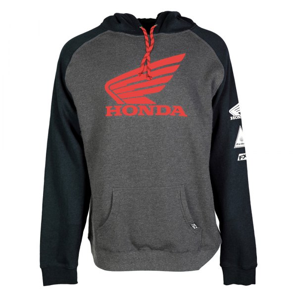 Factory Effex® - Honda Wing Pullover Hoody (Large, Charcoal/Black)