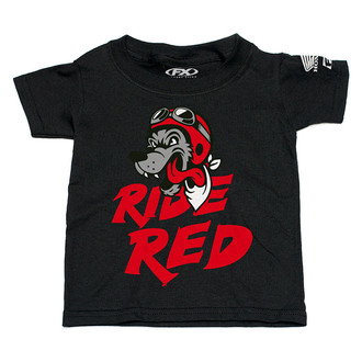 Factory Effex® 23-83322 - Lifestyle Honda Ride Red Wolf Youth T-Shirt (3X-Large (Tall), Black)