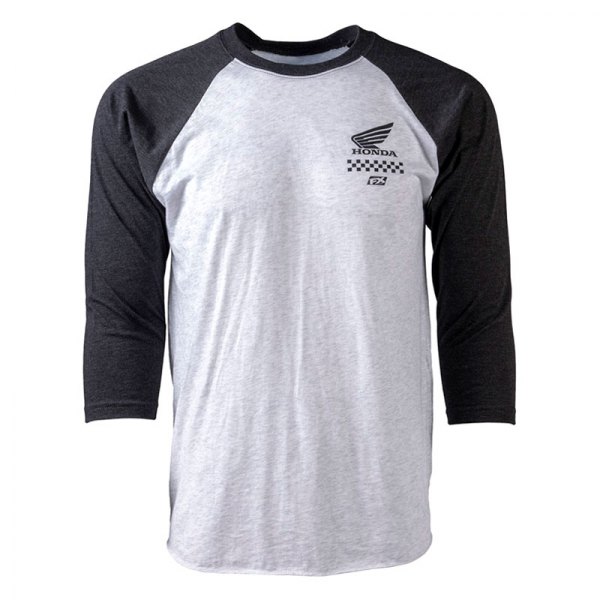 Factory Effex® - Lifestyle Honda Wing Baseball Men's T-Shirt (Medium, White/Black)