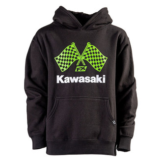Factory Effex® - Lifestyle Kawasaki Finishline Youth Hoodie (Medium, Black)
