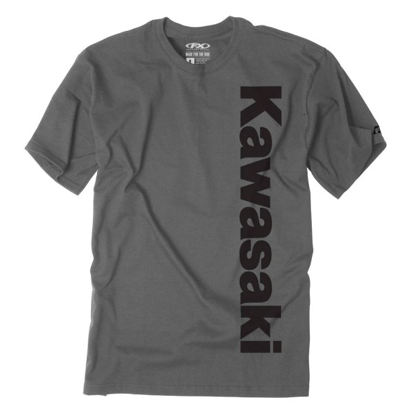 Factory Effex® - Lifestyle Kawasaki Vertical Men's T-Shirt (X-Large, Charcoal)