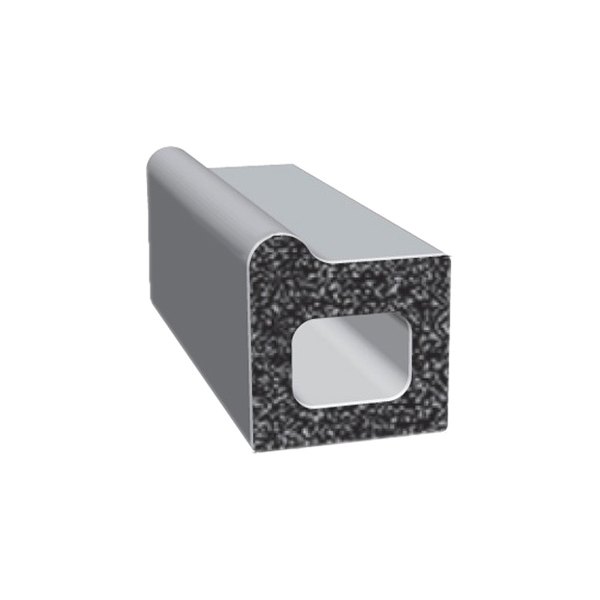 Fairchild® - 50' Black EPDM Sponge Rubber D-Seal with PSA Tape