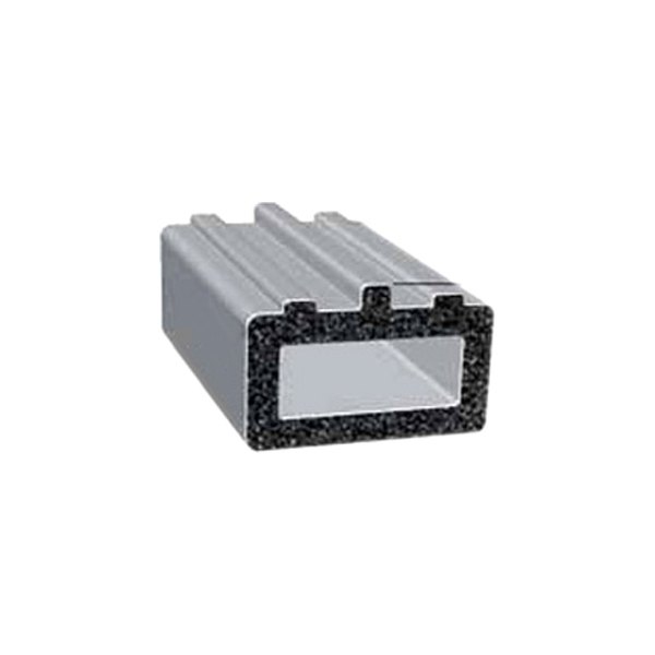 Fairchild® - 50' L x 0.625" W x 0.4" T Black EPDM Sponge Rubber D-Seal with PSA Tape & Ribs