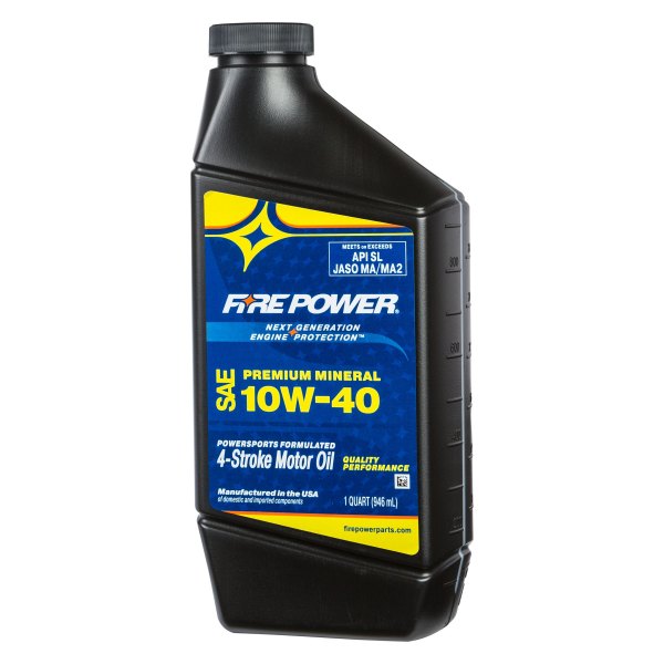 Fire Power® - SAE 10W-40 Mineral 4T Engine Oil, 1 Quart