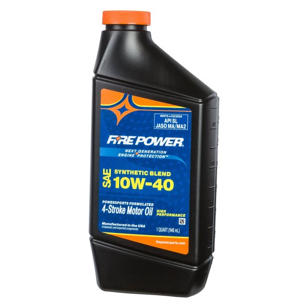 Fire Power® - SAE 10W-40 Semi-Synthetic 4T Engine Oil, 1 Quart