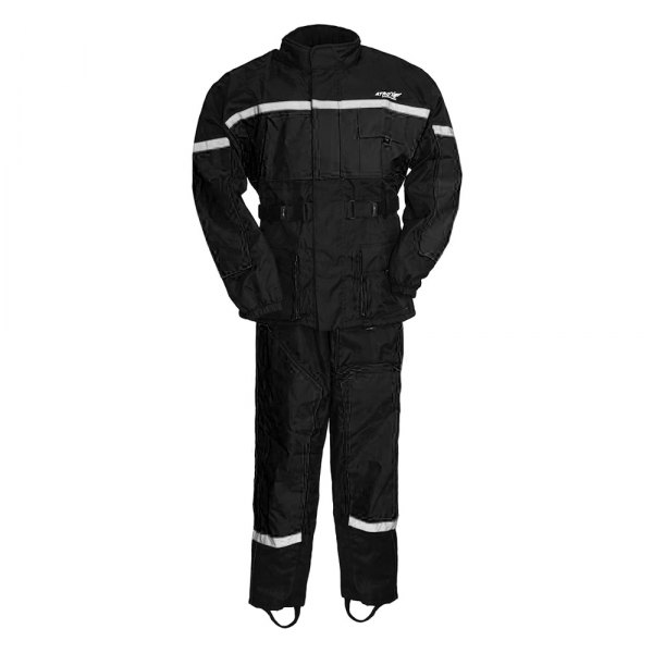 First Manufacturing® - Rip-Stop Brea Men's Rain Suit (Medium, Black)