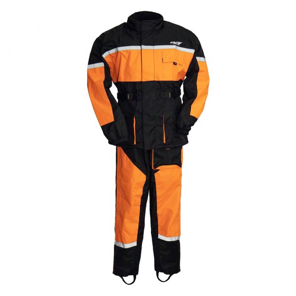 First Manufacturing® - Rip-Stop Brea Men's Rain Suit (Medium, Orange)