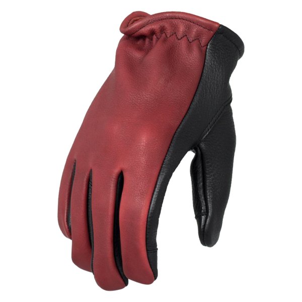 First Manufacturing® - 2-Toned Roper Men's Gloves (Large, Black/Red)