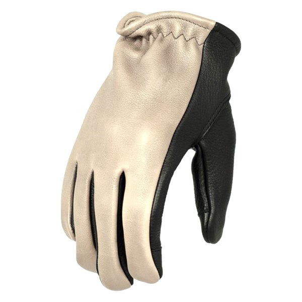 First Manufacturing® - 2-Toned Roper Men's Gloves (Medium, Beige/Black)