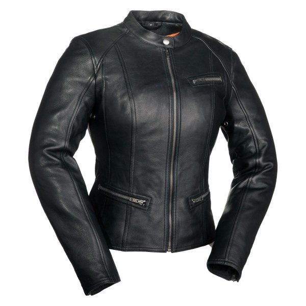 First Manufacturing® - Fashionista Women's Leather Jacket (3X-Large, Black)