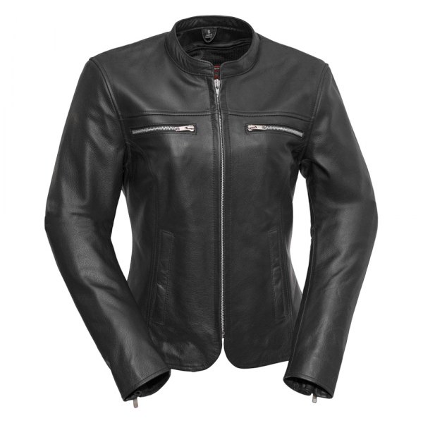 First Manufacturing® - Roxy Women's Leather Jacket (Medium, Black)