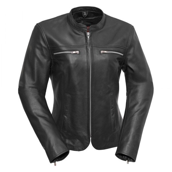 First Manufacturing® - Roxy Women's Leather Jacket (X-Small, Black)