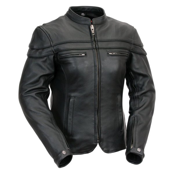 First Manufacturing® - Maiden Women's Leather Jacket (Medium, Black)