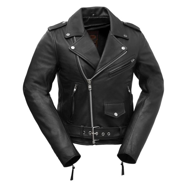 First Manufacturing® - Rockstar Men's Leather Jacket (2X-Large, Black)