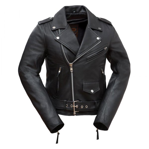 First Manufacturing® - Rockstar Women's Leather Jacket (Small, Black)