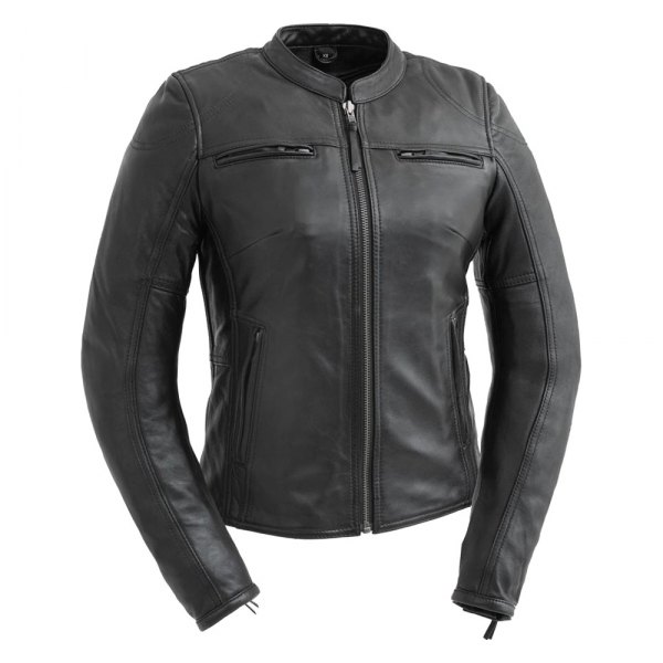 First Manufacturing® - Supastar Women's Leather Jacket (Large, Black)