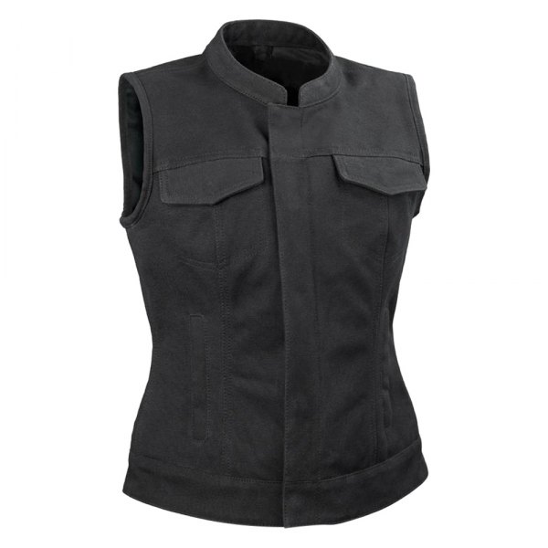 First Manufacturing® - Ludlow Women's Textile Vest (Large, Black)