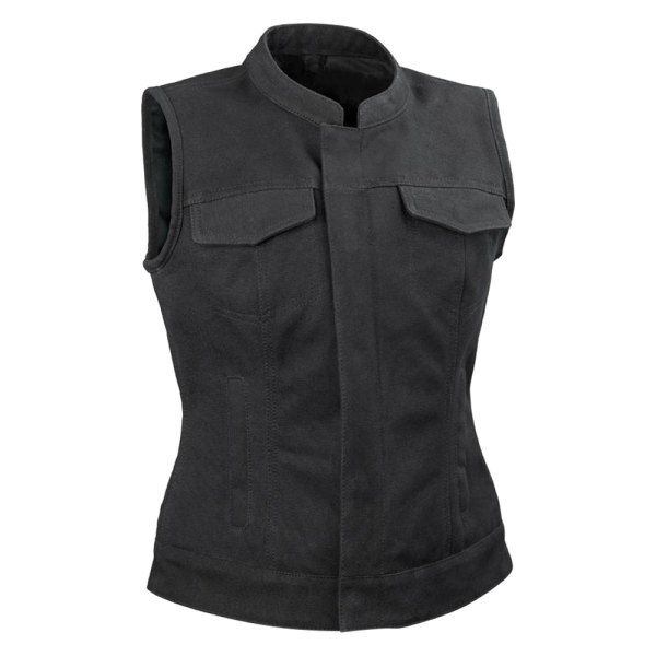 First Manufacturing® - Ludlow Women's Textile Vest (Medium, Black)