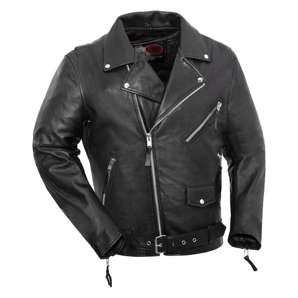 First Manufacturing® FIM208CDLZ-XXL-BLK - Fillmore Men's Leather Jacket ...