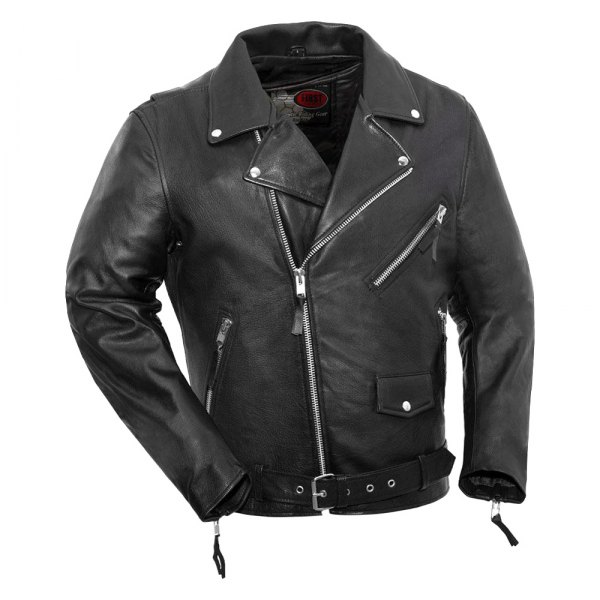 First Manufacturing® - Fillmore Men's Leather Jacket (2X-Large, Black)