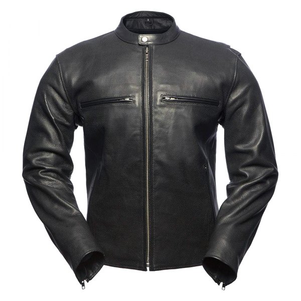 First Manufacturing® - Turbine Men's Leather Jacket (Large, Black)