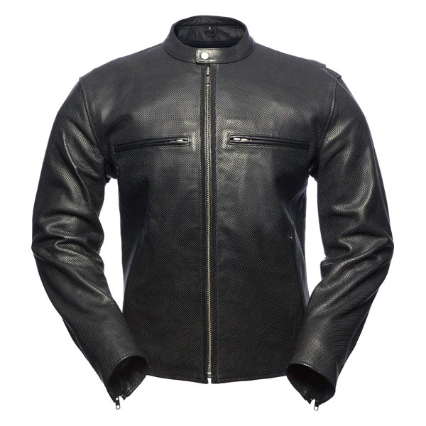 First Manufacturing® - Turbine Men's Leather Jacket (2X-Large, Black)