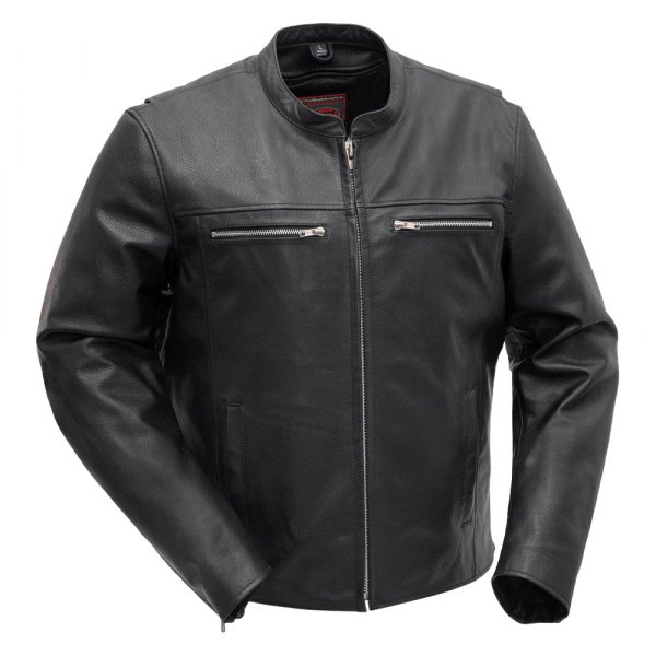 First Manufacturing® - Rocky Men's Leather Jacket (Large, Black)